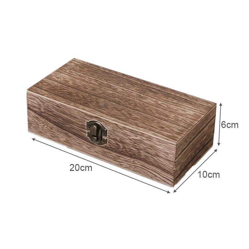 Деревянный ящик в стиле ретро, ​​винтажный футляр для ювелирных изделий, архаичный ящик для хранения ювелирных изделий, домашний настольный деревянный ящик для хранения мелочей, шкатулка