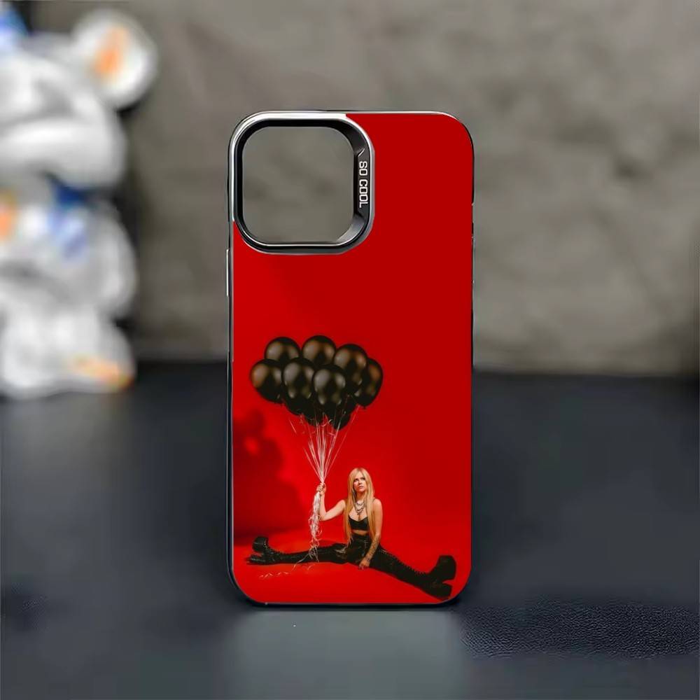 Star Singer Avril Lavigne Phone Case For iPhone 17 16 15 14 13 12 11 Pro Max Plus Silver candy Matte Cover