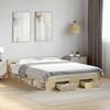 VidaXL Bed Frame and Drawers Sonoma Oak 120x190 Cm Engineered Wood, Bed, Storage Bed, Double Bed Frame, Bed 3280778
