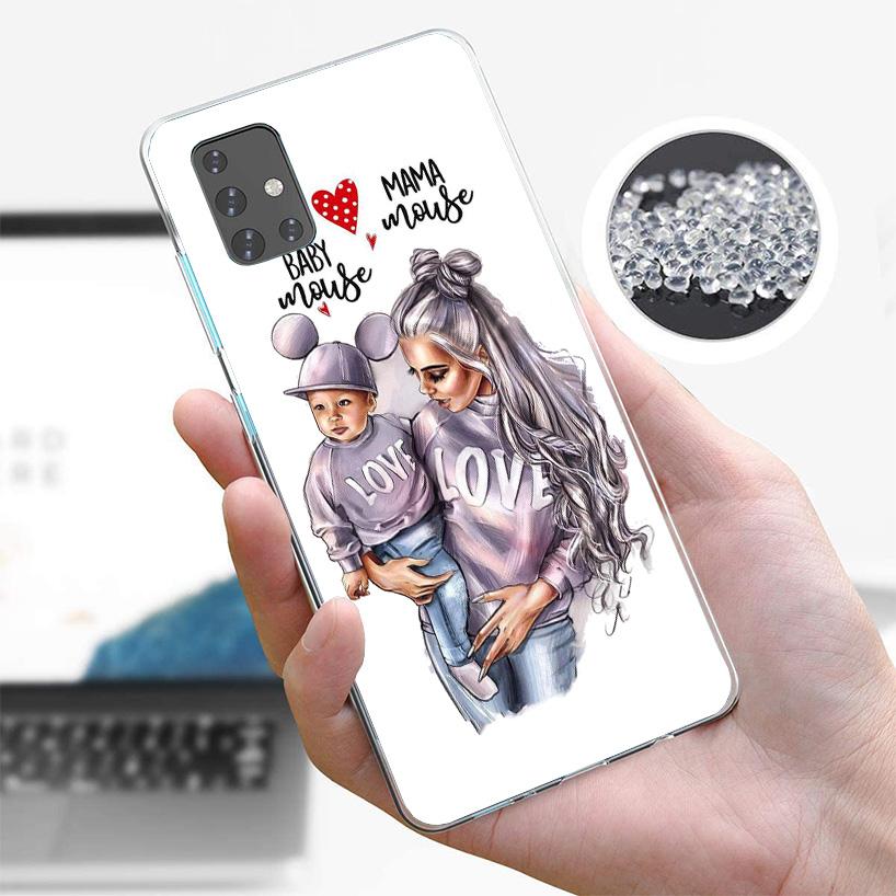 Baby Mom Girls Phone Case For Samsung Galaxy A52 A32 A22 A12 A51 A31 A50S A30S A20S A10S Note 20 Ultra 10 Plus S10 A72 A71 Galax