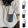 Street Style Denim Crossbody Bag Y2K Phone Purses Fashionable Canvas Bag  Women&Men