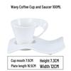 Керамическая чашка для кофе и блюдце 'Волна'