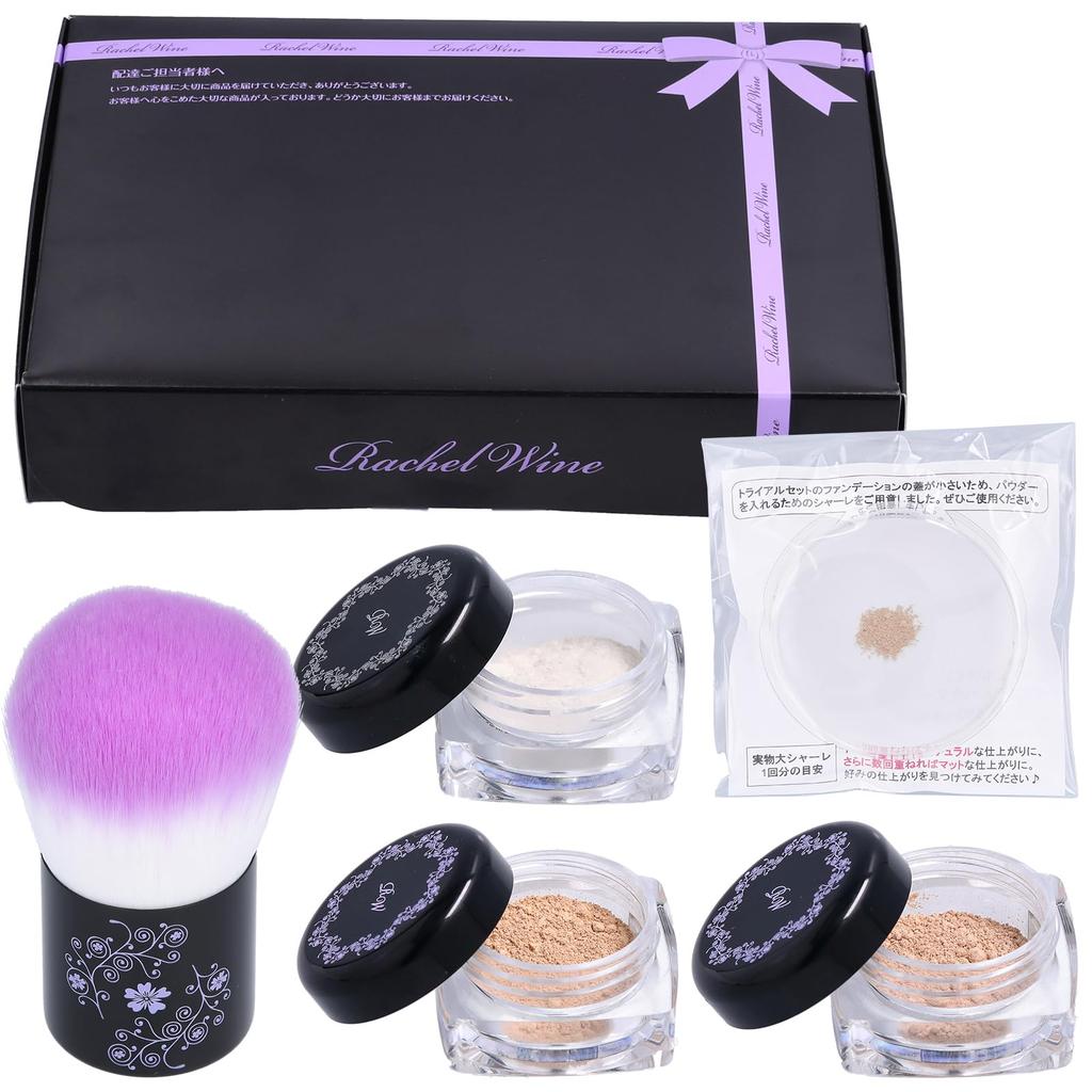 Пробный набор минеральной основы под макияж Natural Skin Tone SPF27 Пробный набор для чувствительной кожи Пудра-основа 1 Worth Made in Japan Rachel