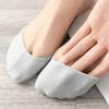 FINETOO 4 пары/компл. женские нескользящие невидимые носки, летние однотонные хлопковые носки-лодочки с низким вырезом, женские дышащие носки-тапочки
