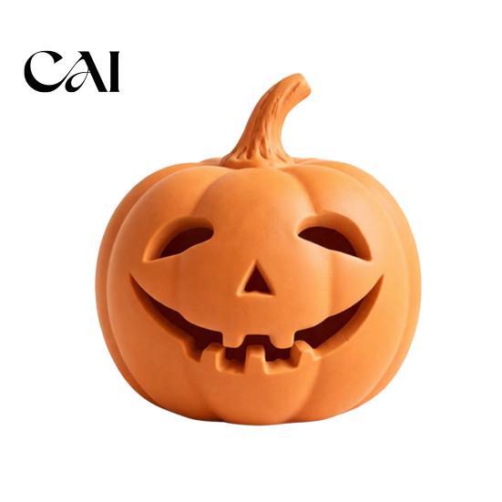 Thanksgiving Table Centerpieces Pumpkin Lantern Ornament, Resin Hollow Tabletop Figurine, Lighted Figurines Decorative for Halloween And Farmhouse