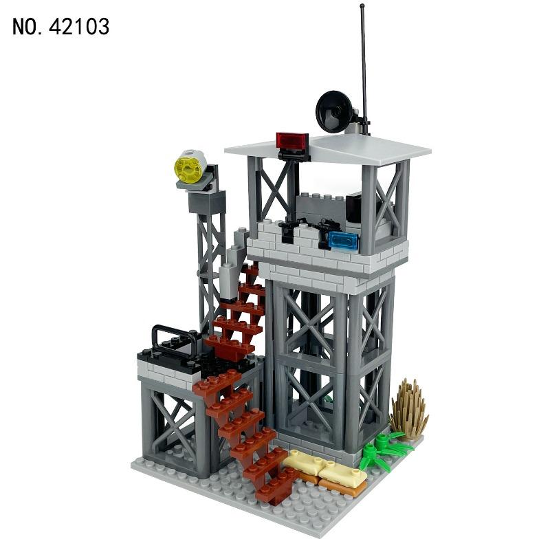 Military Watchtower Building Blocks Set Creative DIY Construction Toys Kids Boys Birthday Gifts Educational Assemble Bricks