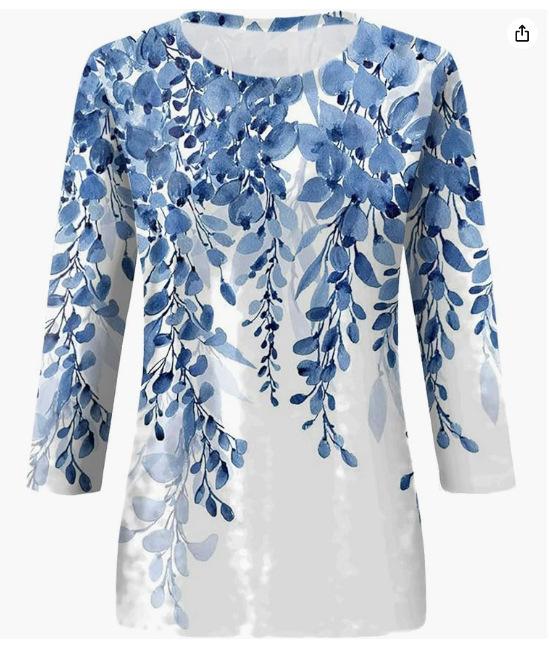 Круглый вырез с 3D-цветком и бабочкой, геометрические узоры, напечатанные на топе, модные повседневные женские футболки с длинными рукавами