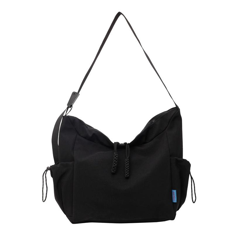 Canvas Large-capacity Fashion Casual Bag 2025 Spring New Versatile Shoulder Messenger Bag Dumpling Bag