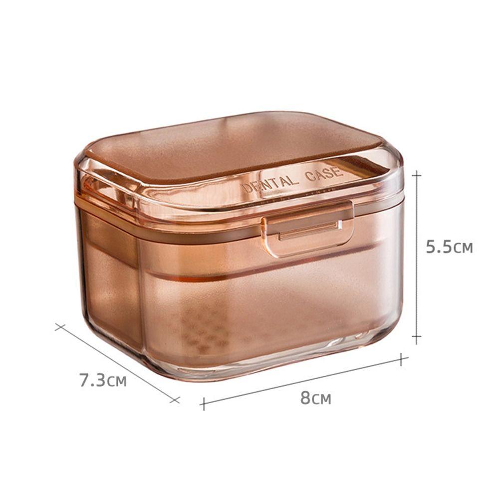 Soak Orthodontic Retainer Denture Case Tooth Socket Box Braces Storage Box Mouth Guard Container