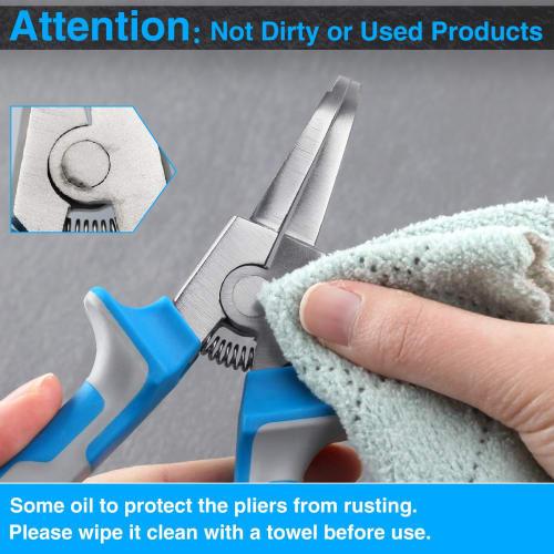 SPEEDWOX C-Ring Pliers, No Hole, Locking Ring Pliers, Retainer Snap Ring Pliers, Shaft-Mounted, Curved Jaws, Ultra-Fine Type, for Small Rings, C-Type