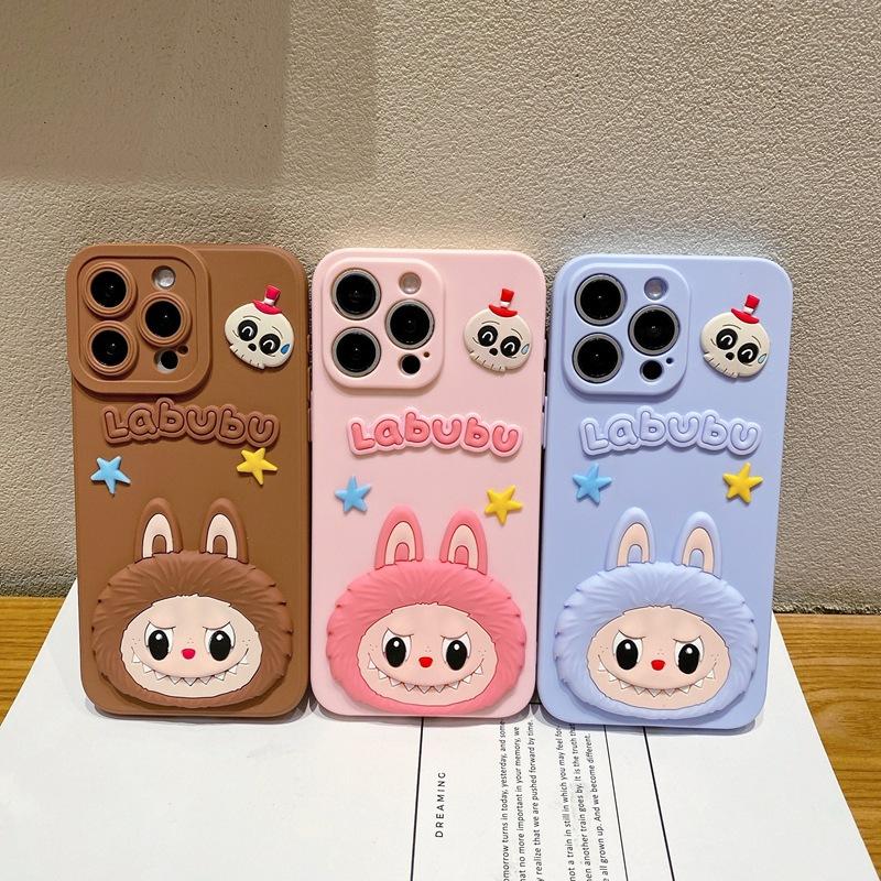 Новый Labubu подходит для чехла на мобильный телефон Huawei nova Y90, забавная кукла, Honor 100, трехмерный мультяшный мягкий чехол