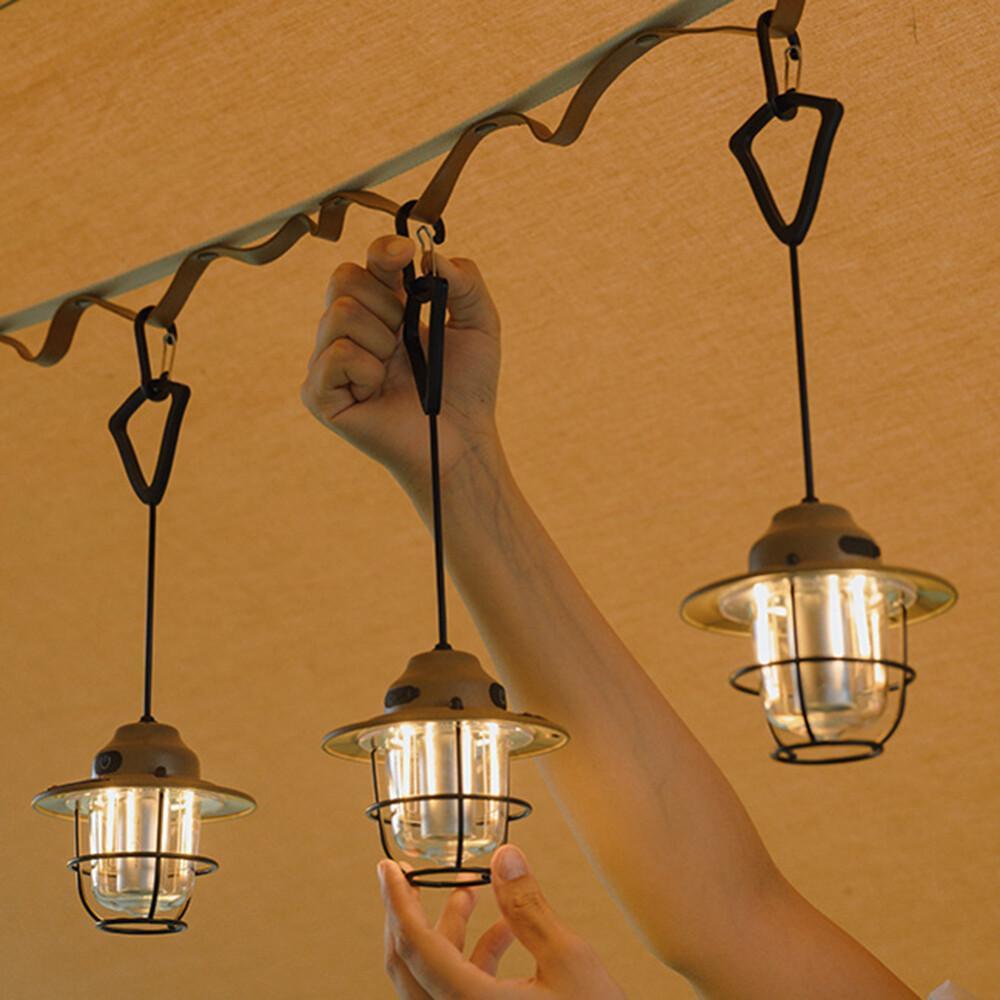 Vintage LED Camping Light 1200mAh Rechargeable Hanging Emergency Light Portable Tent Light Outdoor Lamp With Dimmer Desktop Ligh