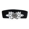 Korean Style Women Waistband Wide Rhinestone Waist Belt Simple Elastic Cummerbunds  Overcoat