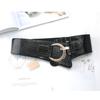 Womens Wide Elastic Waist Belt For Dresses And Coats With Cshaped Buckle And Stitching Design