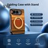 Retro Ethnic Style Cover Magnetic Folding Phone Case for iPhone18 Fold with 360 Degree Rotating Stand All-inclusive Screen Protector And Protector,