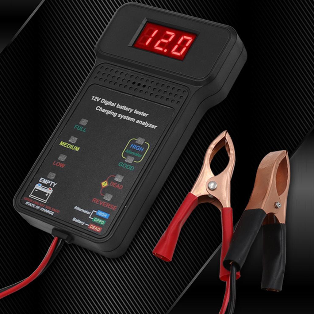 12V Car Battery Tester Measurement Tools Charging System Analyser Automotive Battery Load Analyzer for Car Portable