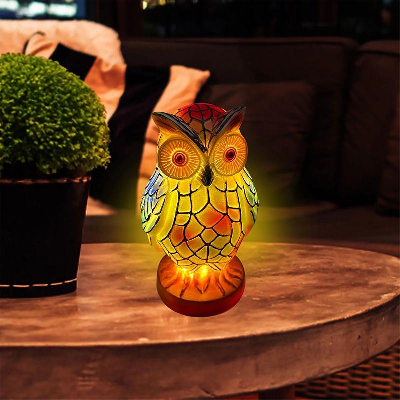 Серия настольных ламп с животными, Витражный кот, Дракон, Волк, Лошадь, Сова, Дельфин, Черепаха, Слон, Настольная лампа-ночник Русалка