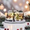 Christmas Themed Glowing Resin Castle Decoration For Home Tabletop Holiday Gatherings And Family Celebration