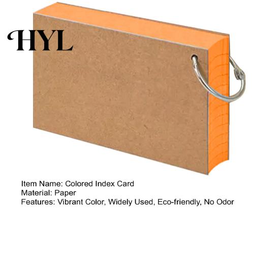 Thickened Flash Cards Colored Index with Metal Ring Smooth Writing Double-sided Paper No Ink Bleeding Notecards Ruled Study School Supplies