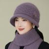 New Autumn and Winter Women's Fleece Basin Hat, Ear Protection Hat, Knitted Wool Hat