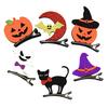 6pcs Kids Halloween Cartoon Hairpins Barrettes Baby Fabric Headwear Hair Clips Girls Headdress