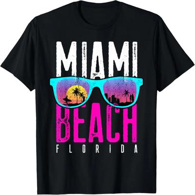 Майка Miami Beach Закат Флориды Ретро Сувенир Серф Майка Майами