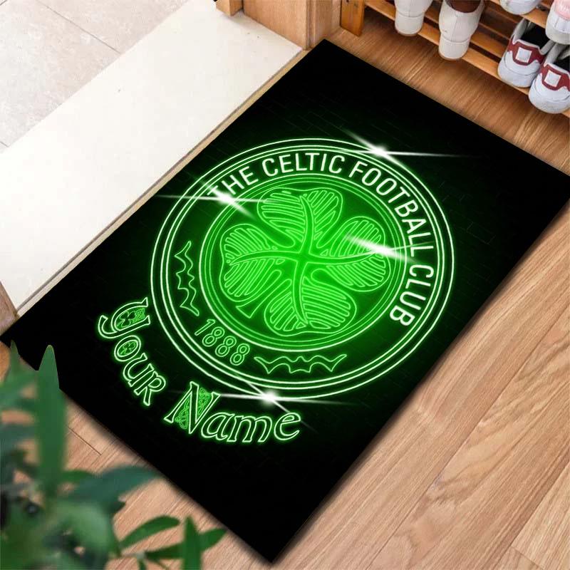 Celtic Fc Crest Custom Name Carpet Rug For Living Room Bedroom Home Sofa Decoration Kids Play Nonslip Floor Mat