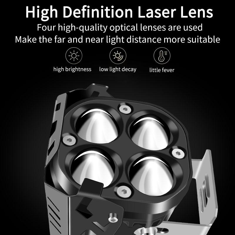 3-дюймовый автомобильный светодиодный прожектор с высокой/низкой линзой, три цвета, сильный свет, водонепроницаемый, супер яркий спортивный свет, внешняя модифицированная фара