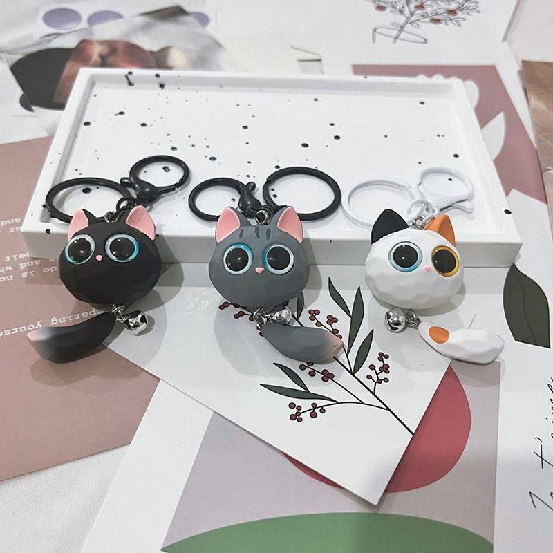 2024New Creativity Cat Keyrings Kawaii Adorable Bag Pendant For Accessories Backpack Phone Wallet Halloween Christmas Gift