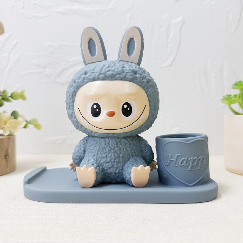 Cartoon Labubu 3D Vinyl Piggy Bank, Pen Holder & Phone Stand