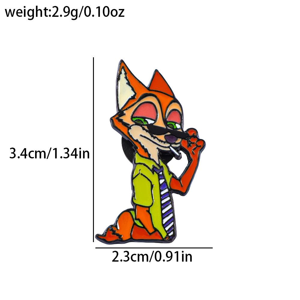 28 Штук Crazy Зверополис Металлическая Значок Ник Лис Джуди Кролик Сплав Эмаль Брошь Горячая Распродажа