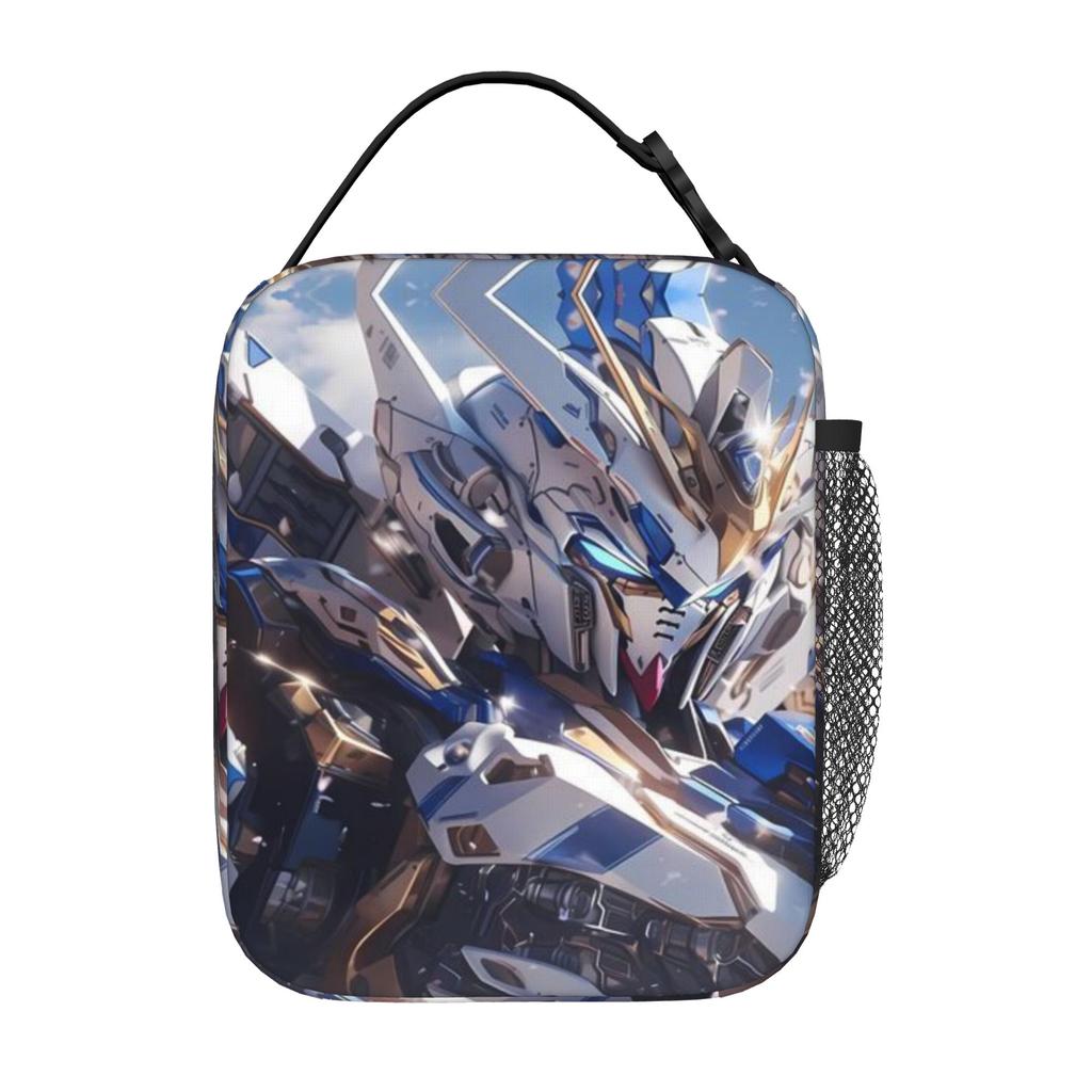 Back to school seasonGundam Portable Food Pouch Cool Vintage Good Quality Daily Snack Storage Lunch Bag