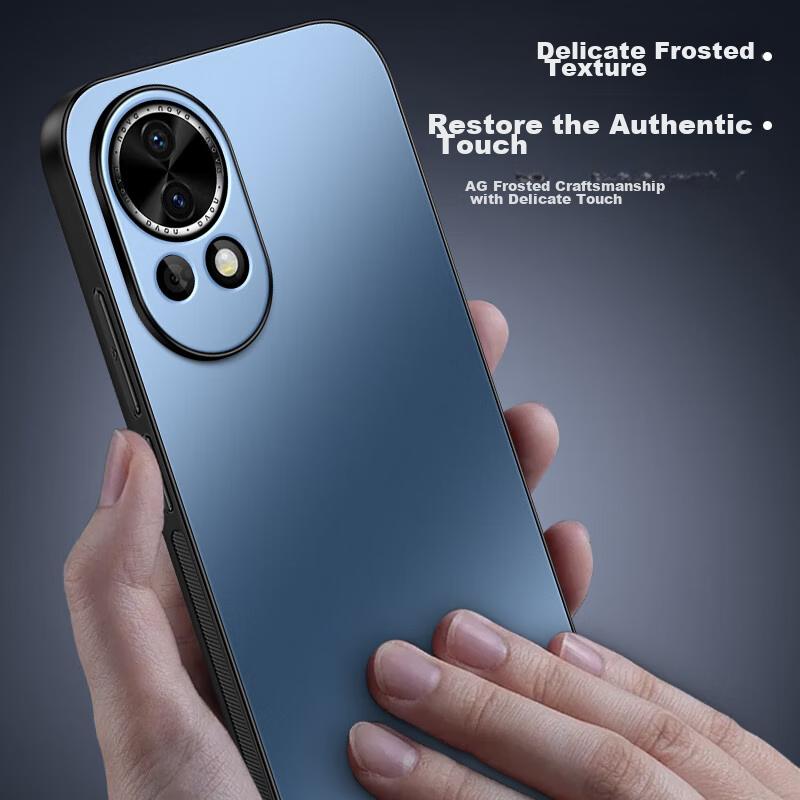Huawei Nova 13 Phone Case, Nova 12 Protective Cover, AG Frosted Lens Full Protection, Anti-Fingerprint HUAWEI Pure Color Simplen, Outer Graphite Black
