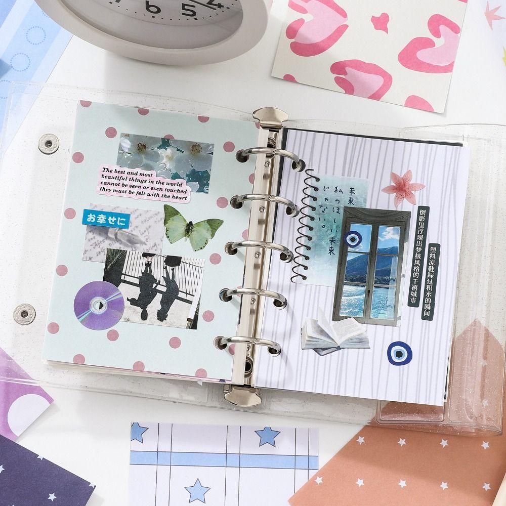 Tear-Off Pages Material Book 120 Sheets Scrapbook Paper Set New Memo Pad Refill Pages DIY Journal