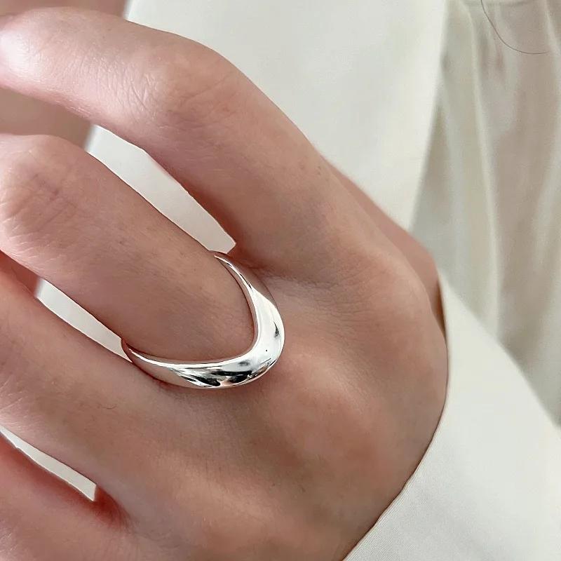925 Silver Rings New Party Jewelry Vintage Charm Double Layer Geometric Nail Design Accessories Gift Dropship