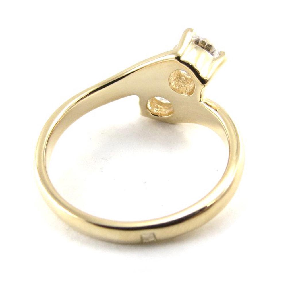 Позолоченное кольцо "l'Enlacée" золотисто-белое - 11 мм