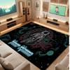 Astronaut Space Theme Soft Crystal Velvet Rug Custom Name & Text Print Non Slip Floor Rug for Bedroom Living Room