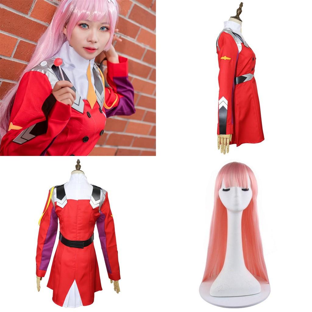 Потрясающий косплей-костюм Зеро Ту из Darling In The Franxx в красной униформе для Хэллоуина