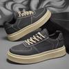 Обувь Мужская Новая Весенняя Толстоподошвенная Повседневная Обувь Модная Универсальная Мужская Обувь Ретро Рабочая Обувь Плюс Де Омбре