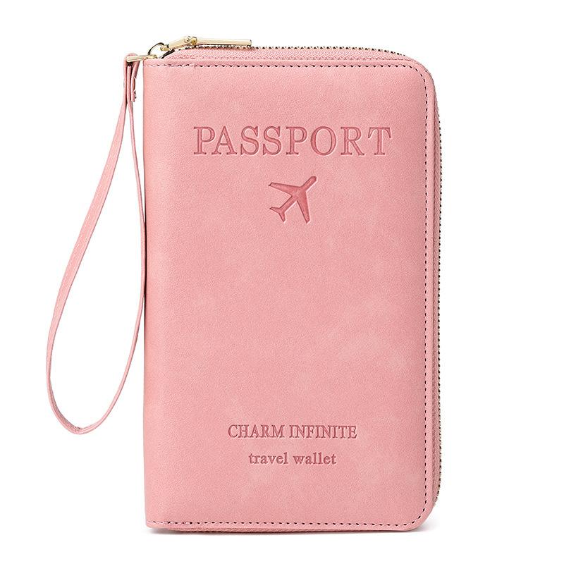 New Passport Folder Ticket Storage Document Bag Zipper Long Wallet Multifunctional Travel Passport Bag