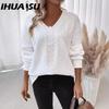 Autumn Winter Women's Fashion Casual Solid Color Warm Loose Long Sleeve T-shirt Women