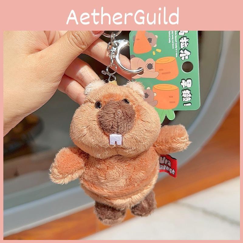 Marmota Cartoon Cute Plush Keychain Backpack Pendant For Gift And Use Everyday