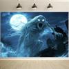 1 Piece "Halloween Horror Ghost Background Cloth: Ghosts are approaching, creating the most terrifying festive atmosphere!"djh