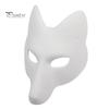 Маска лисы для косплея с резинкой, сплошной цвет, сделай сам, картина, карнавальный бал, маскарадный костюм на Хэллоуин, подушка для лица в форме животного