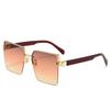 Cool Square Sunglasses, Metal Half-Frame Sunglasses, Sunshades
