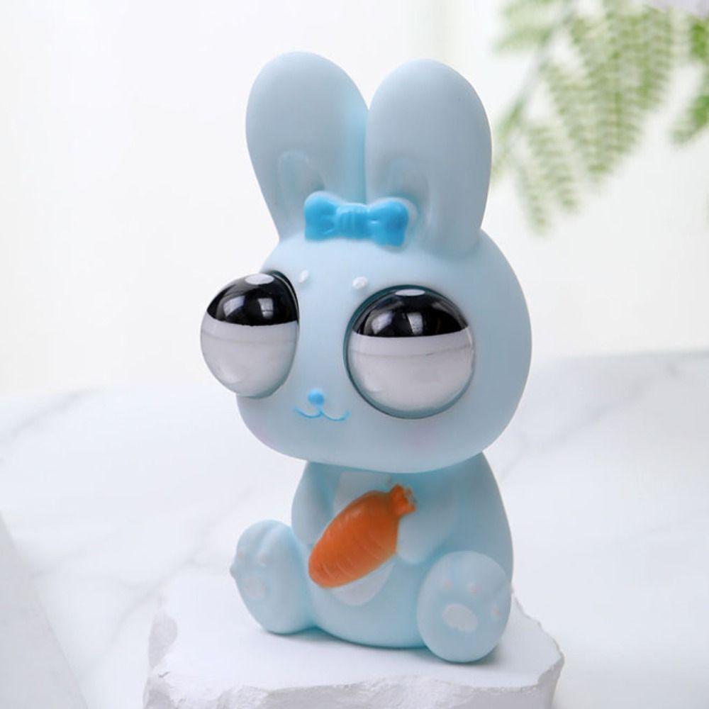 Simulation Rabbit Eyeball Burst Rabbit Cartoon Animal Squeeze Stretching Ball  Kids Holiday Gift