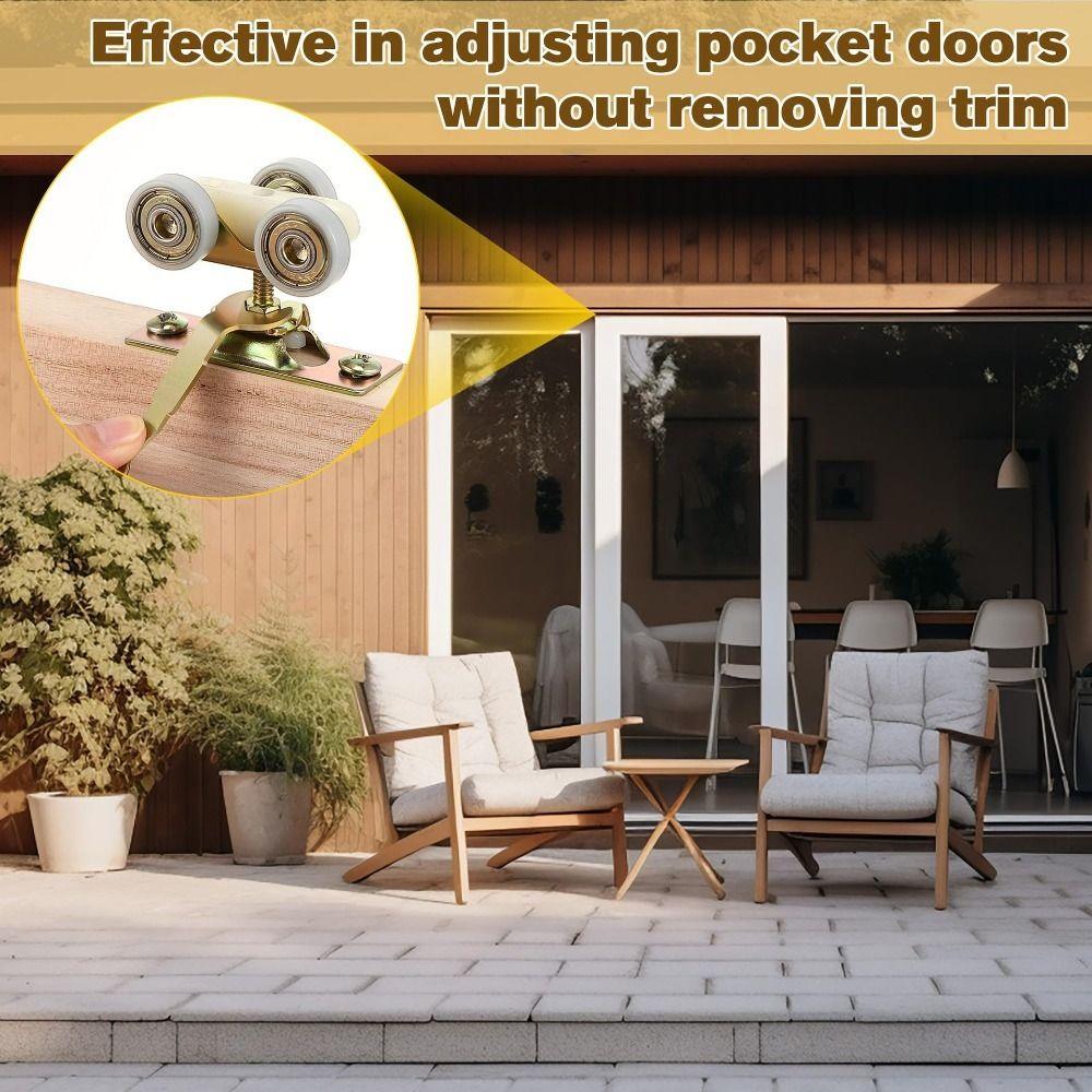 2 Pcs 3/8 Inch Pivot Adjustment Wrench Carbon Steel Door Adjustment Tool Pocket Wrench Closet Door