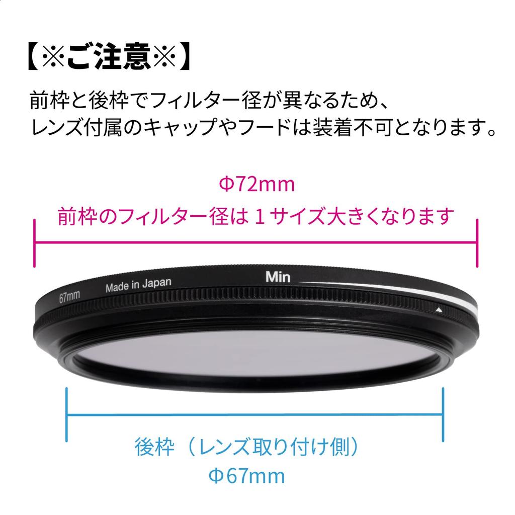 Kenko PRO1D Smart Variable ND NDX No Stepless and Made in Product 014462 Filter, II, 67mm, ND3-32, X-Shaped Irregularity, ND3-450 Adjustment, Water-
