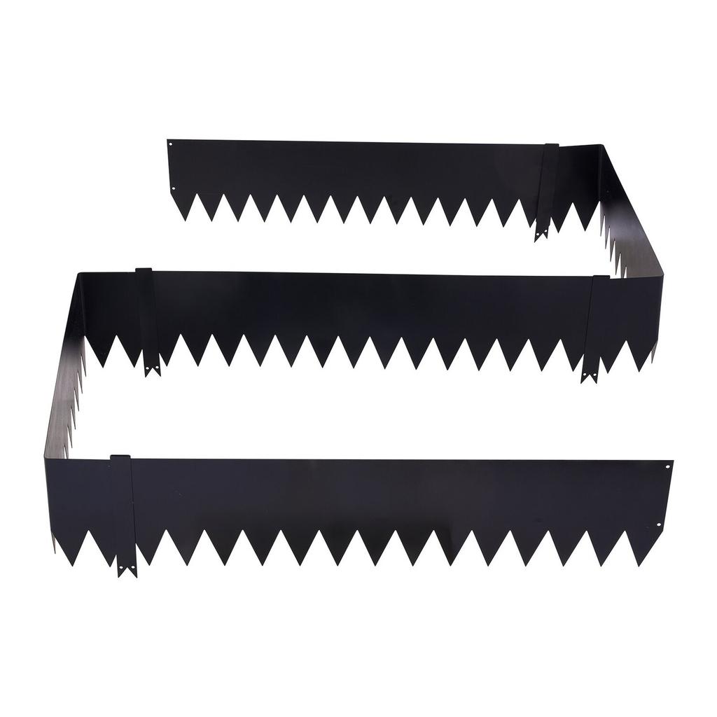 Galvanized Steel Landscape Edging, 6-Pack 1016 x 254 mm Metal Edging for Landscaping with 8 Mounting Clips, Heavy Duty Metal Garden Edge Border for