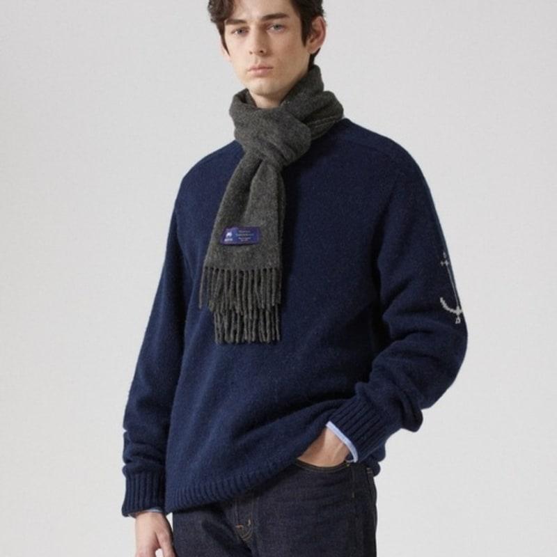 ABRAHAM MOON Шарф из мериносовой шерсти 25 см - Серый